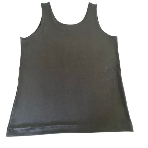 Chico’s Travelers Taupe Slinky Knit Tank Top Chico 2=Woman Size 12 Minimalist - Picture 2 of 6